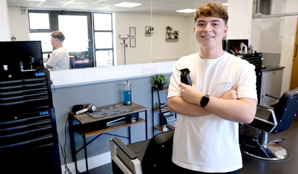 Young barber opens first shop at the North East BIC