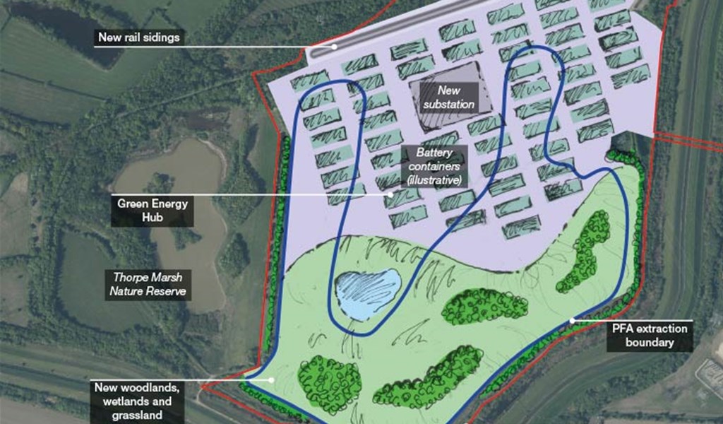 It is planned for the  former Thorpe marsh power station site